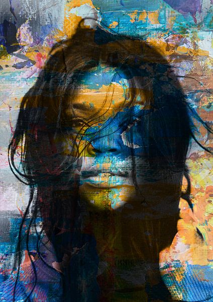 Gemalte Frau von Nynke Altenburg