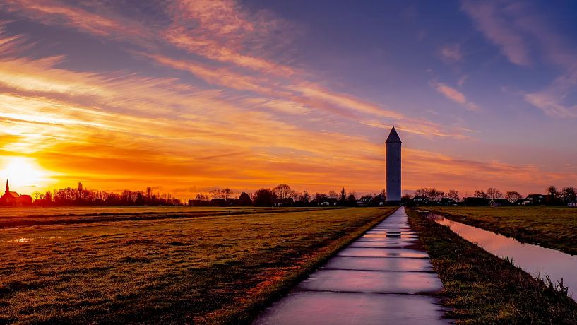 Wasserturm Pietje Potlood am Meijepad Nieuwkoop von Dieta Kranenburg