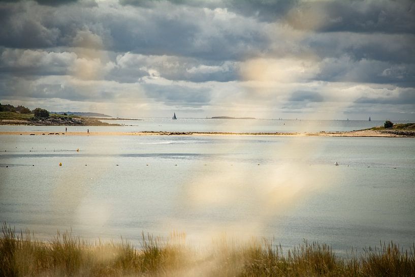 Lone sailboat off the coast of southern Brittany/ by Frans Scherpenisse