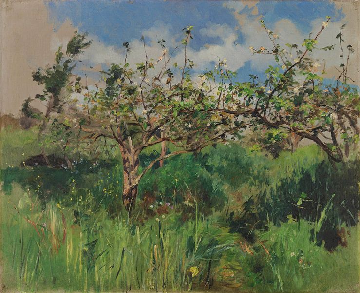 António Carvalho de Silva Porto~Appel in flower by finemasterpiece