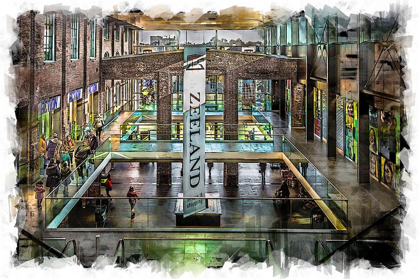 De Zeeland shopping centre in Bergen op Zoom (art) by Art by Jeronimo