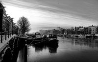 Amsterdam Amstel im Winter.