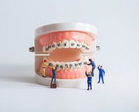 At the dentist for braces