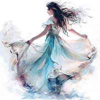 Femme sensuelle qui danse