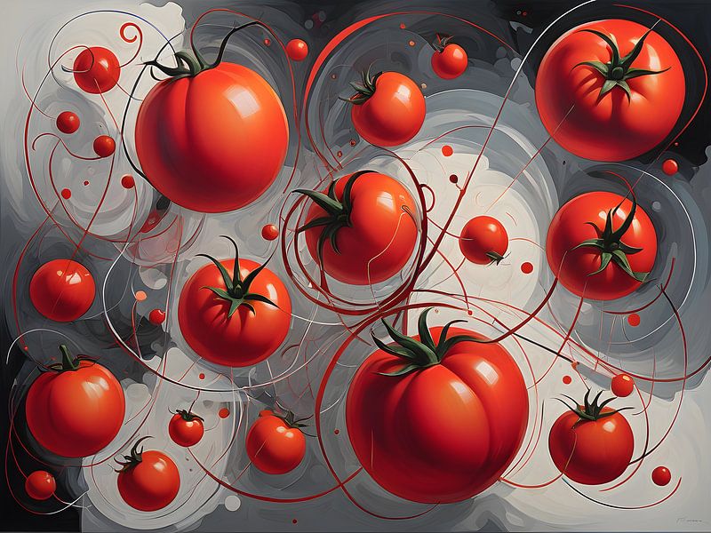 Des tomates brillantes en harmonie avec l'art par Bart Veeken