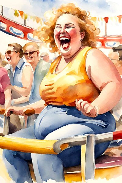 cosy lady enjoys the fair by De gezellige Dames