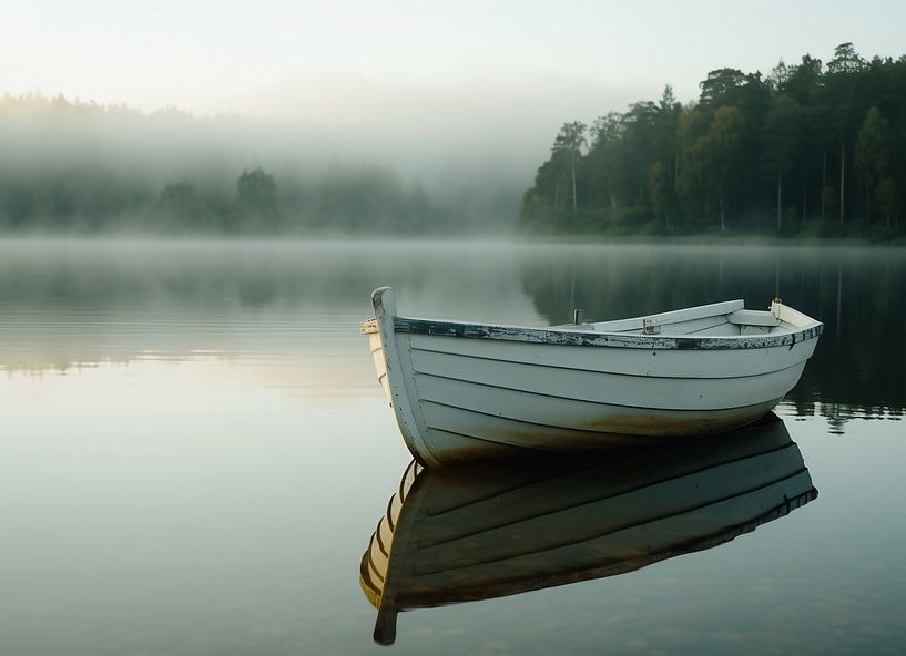 Abgeschiedenheit auf dem Gewässer von fernlichtsicht