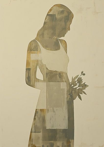 Women's silhouette | Serene Rust Tones by Wonderful Art