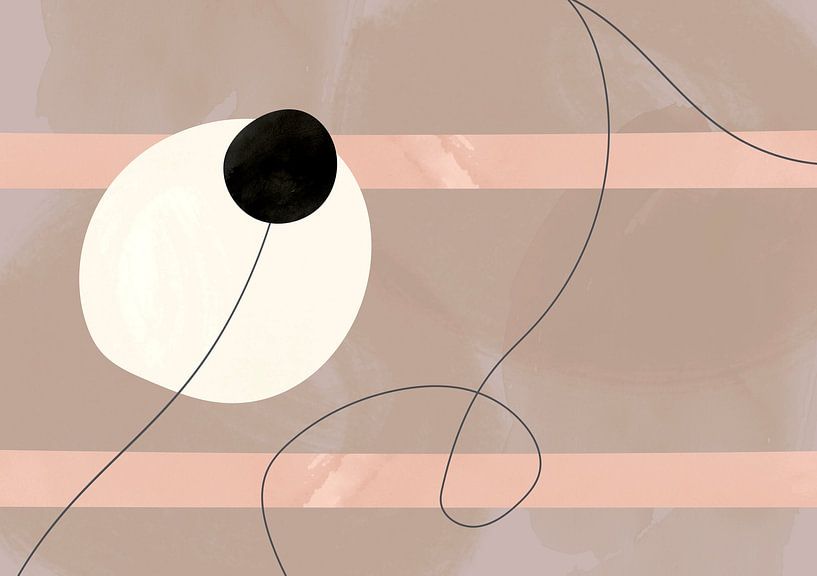 Scandinavian Mid Century Minimalism Abstract by Mad Dog Art