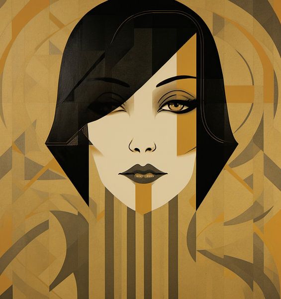 Portrait géométrique moderne par La collection ARTEO