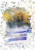 Abstrakte Landschaftsmalerei Aquarellmalerei