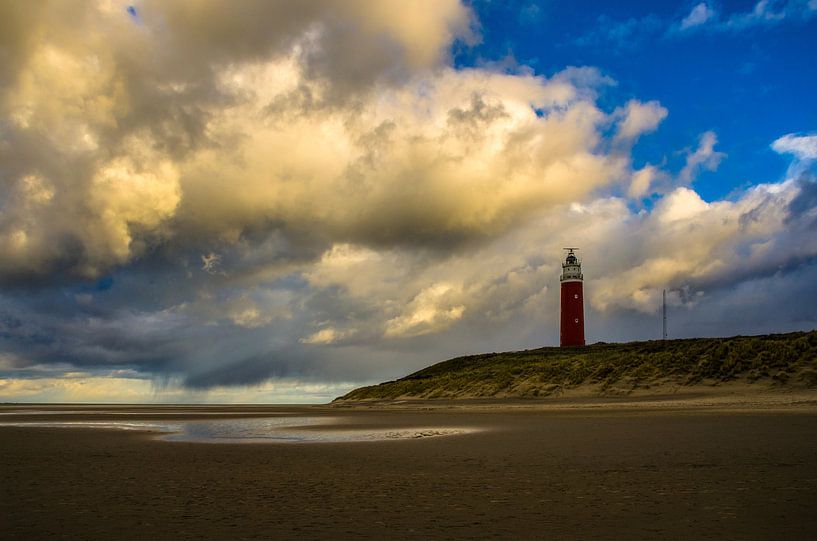 Tempête en cours au phare d'Eierland | Texel par RB-Photographie