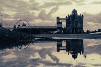 Spiegelung in einer Wasserpfütze, Antwerpen