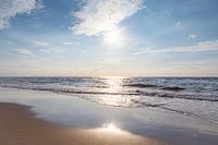 Sonnenuntergang am Strand der Niederlande