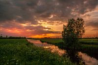 Zonsondergang boven kanaal