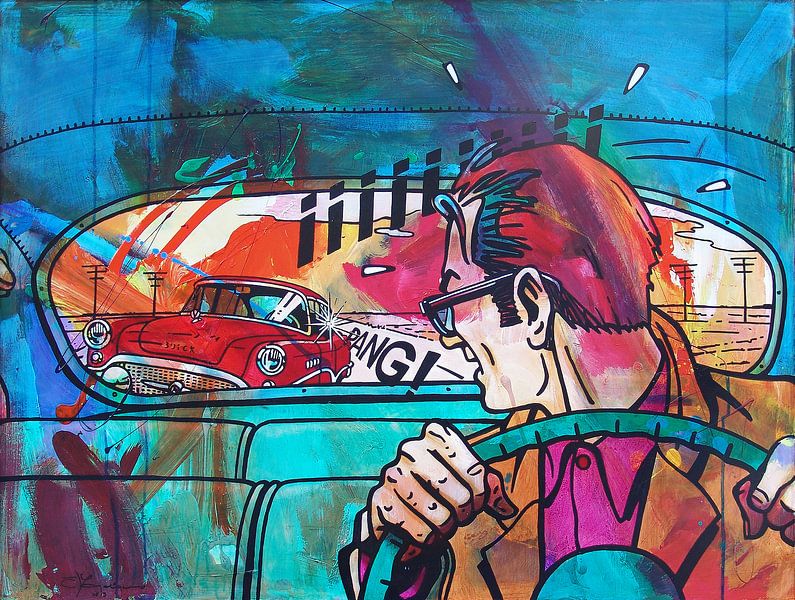 De Achtervolging / The Car Chase van Frans Mandigers