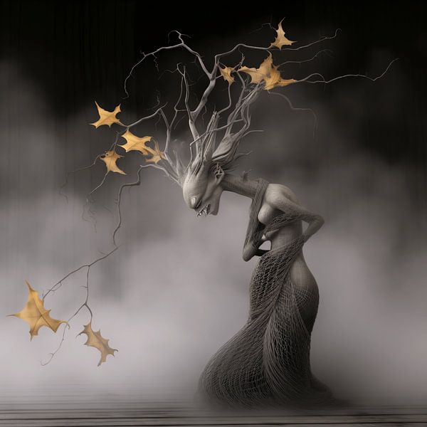 Strange creature in autumn by Karina Brouwer