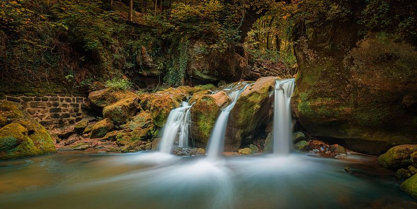 Panorama of the Schiessentumpel waterfall by Henk Meijer Photography