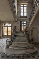 Stairs in abandoned castle
