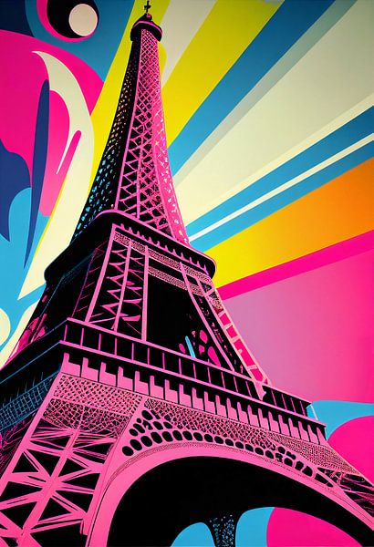 La Tour Eiffel - Pop Art par drdigitaldesign