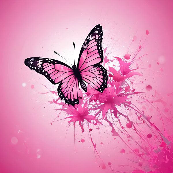 Miracle de la nature en rose : le papillon qui ensorcelle les sens par ButterflyPix