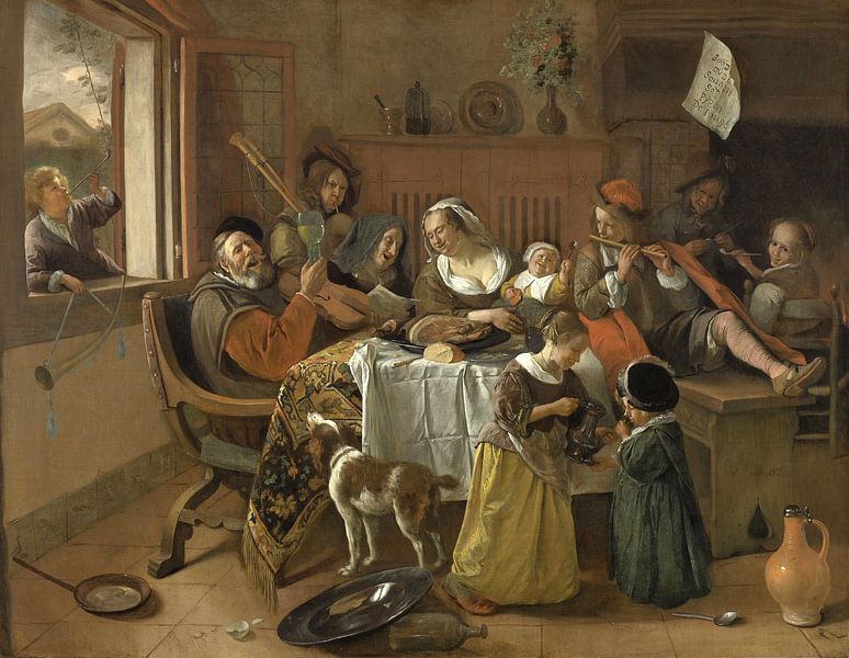 Die fröhliche Familie - Jan Havickszoon Steen von Rebel Ontwerp
