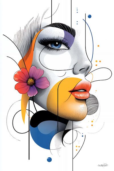 kunstvolle und lustige skurrile Karikatur von Gelissen Artworks