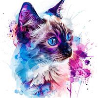 Katze - Aquarell
