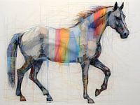 Rainbow Horse - A Vivid Voyage in Equine Artistry - Contemporary Art