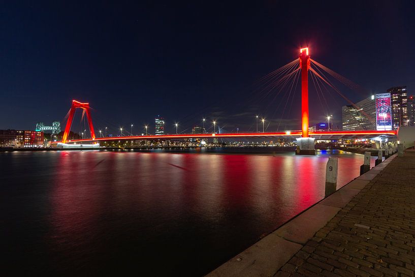 Rotterdam - Willemsbrug vom Maasboulevard aus von Harro Jansen