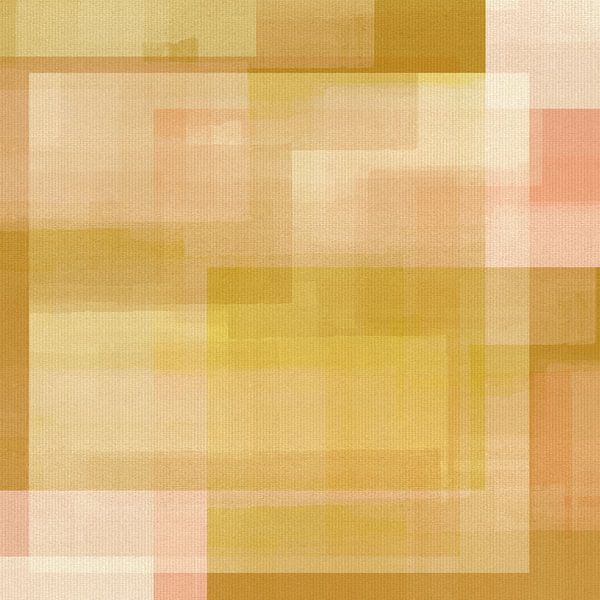 Blocs de couleurs abstraites calmes en ocre, rose et blanc par Dina Dankers