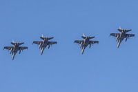 Finnish F-18 Hornets in formation over Leeuwarden