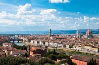 Uitzicht over de stad Firenze in Italië vanaf het plein Piazzale Michelangelo