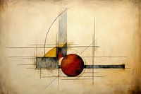 Abstrait minimaliste – Ocre rouge et sable