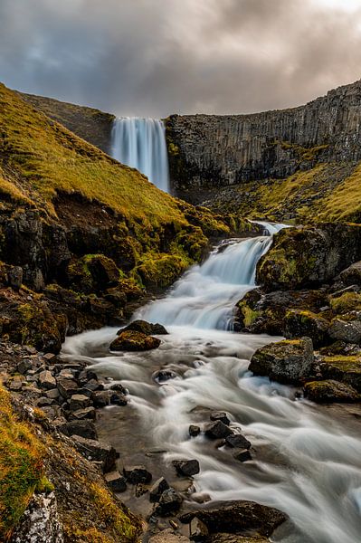 Svodufoss waterfall at sunrise by Marco Schep
