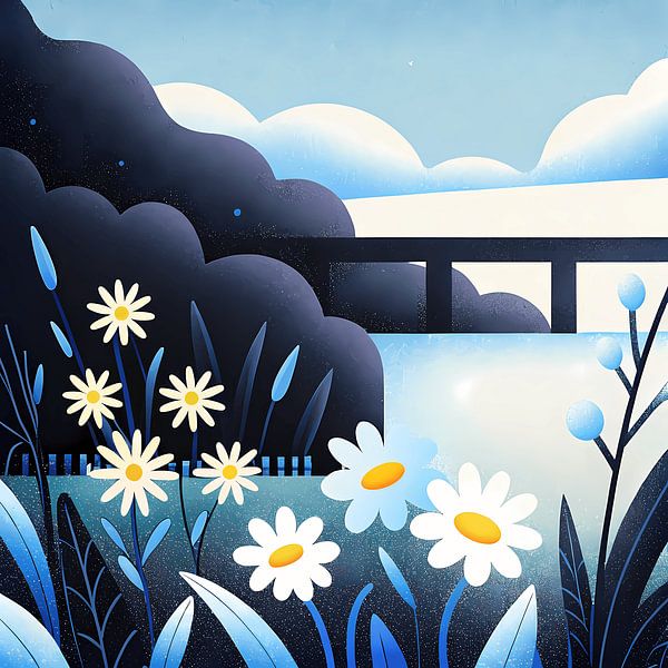 Ruhige Uferpromenade von Artistic