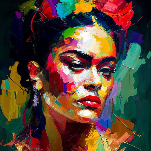 Colourful painting by Frida by Roger VDB