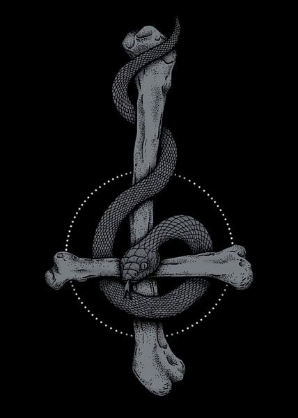 Umgekehrtes Kreuz mit Schlange von Muhammad Yunus