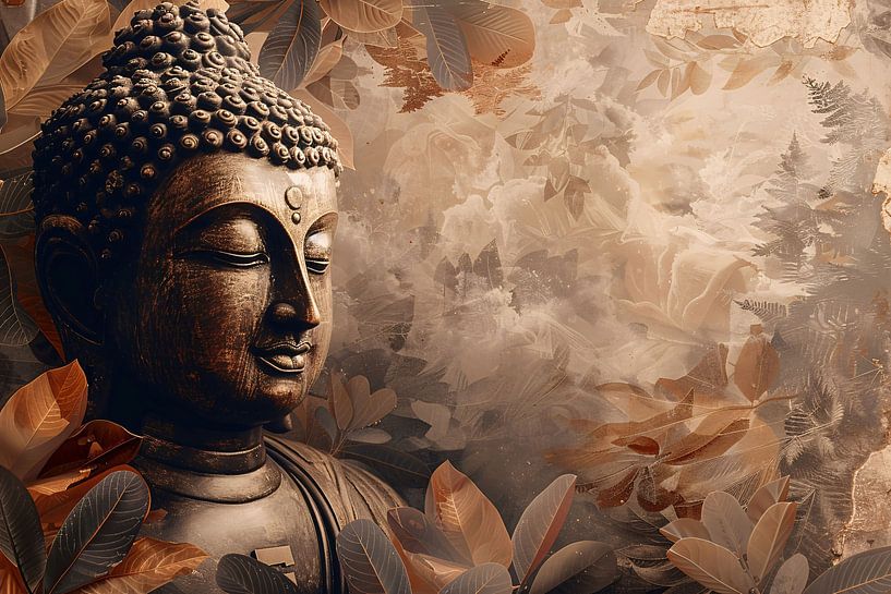 Bouddha avec feuilles par Art & Soul Creations