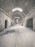 Abandoned sites: Sphinx factory Maastricht vaulted corridor.