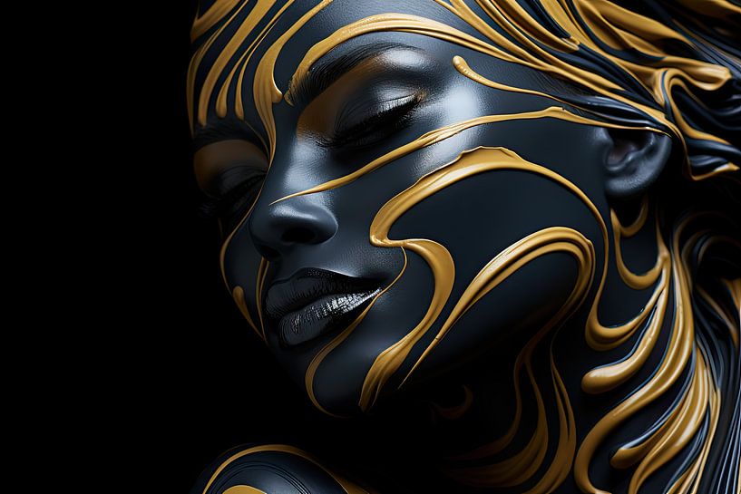Woman with gold by Bert Nijholt
