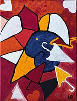 Parade de parapluies + oiseau