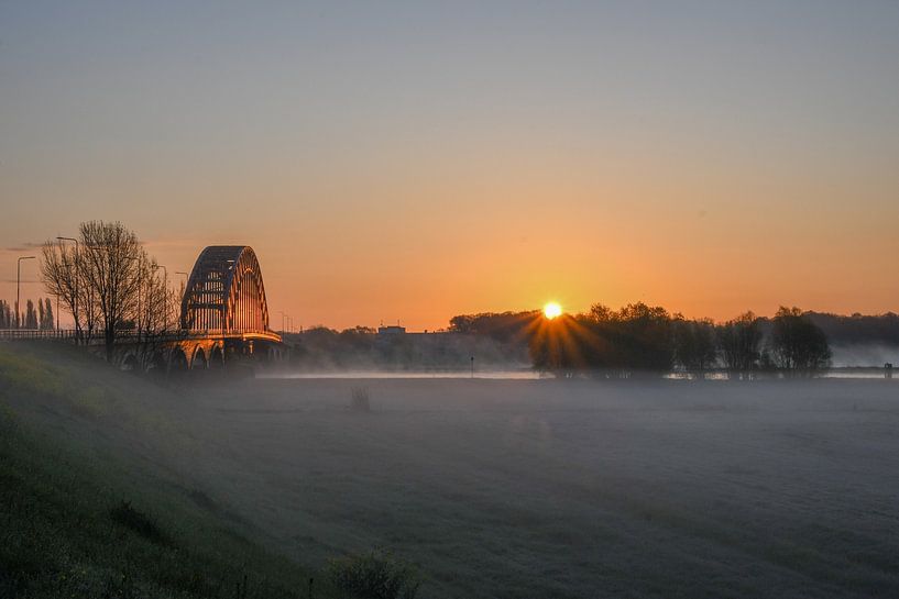 Old road bridge in the fog by Tessa van der Geer