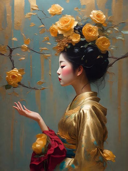 Blühende Geisha von Jolique Arte