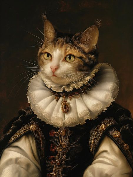 Cat in medieval clothing by Imagine