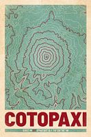 Cotopaxi | Kaart Topografie (Retro)