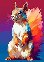 Eichhörnchen Wild Nature WPAP Color Style