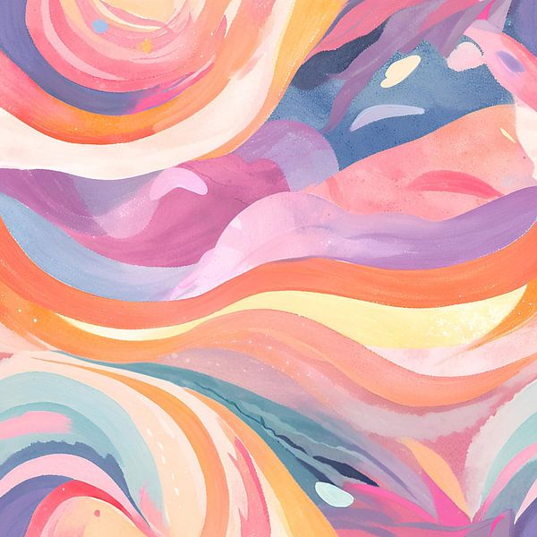 Rosa bunte Naturmalerei von ComfortQ