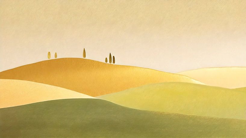 Minimalistische und heitere toskanische Landschaft von Studio Pieternel