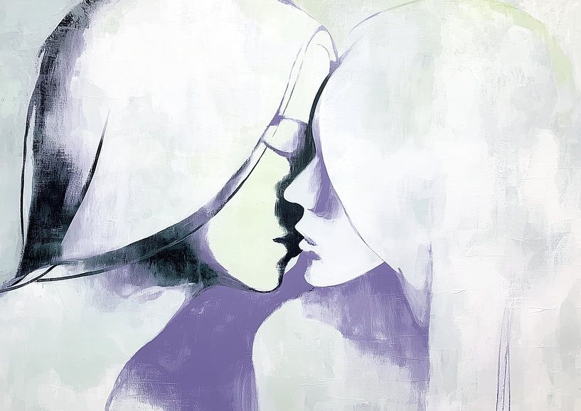 Two Women | Light Against Light by ARTEO Paintings